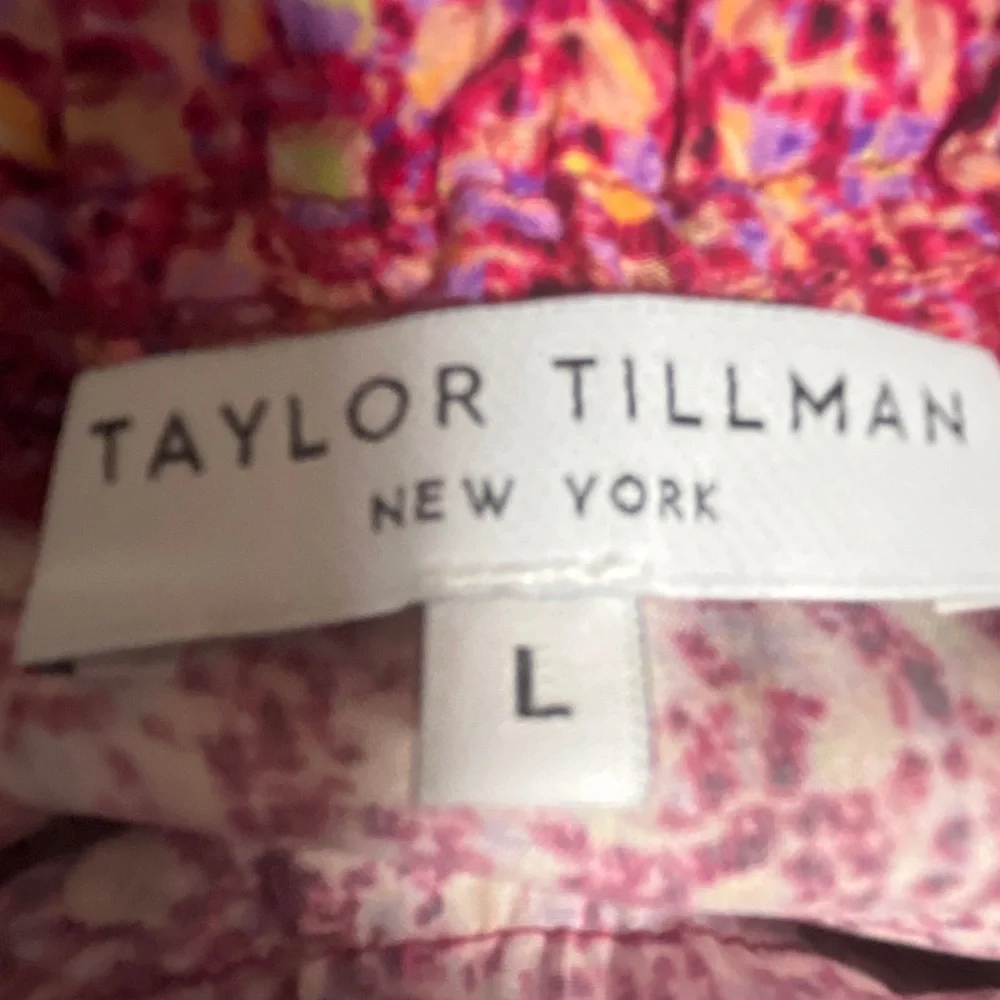 Taylor Tillman New York NWOT Floral Pink Tiered Ruffle Midi Skirt Size Large - Picture 3 of 9